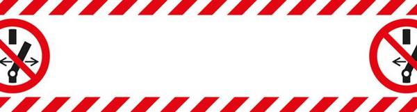 Wartungsaufkleber Schalten verboten., o.Text, Pikto Folie, 100x20mm, 7/Bogen, DIN EN ISO 7010