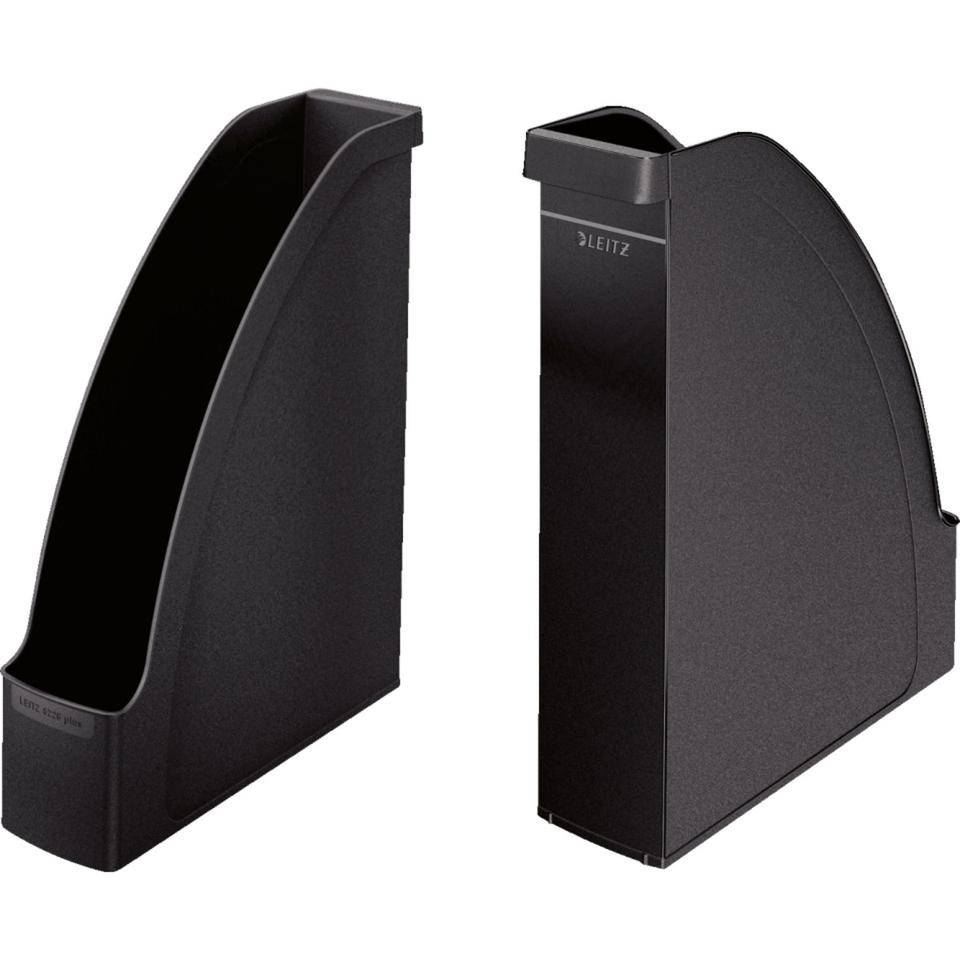 LEITZ Stehsammler Plus, schwarz, Polystyrol, 78x308x278mm (DIN A4), 6/VE-0
