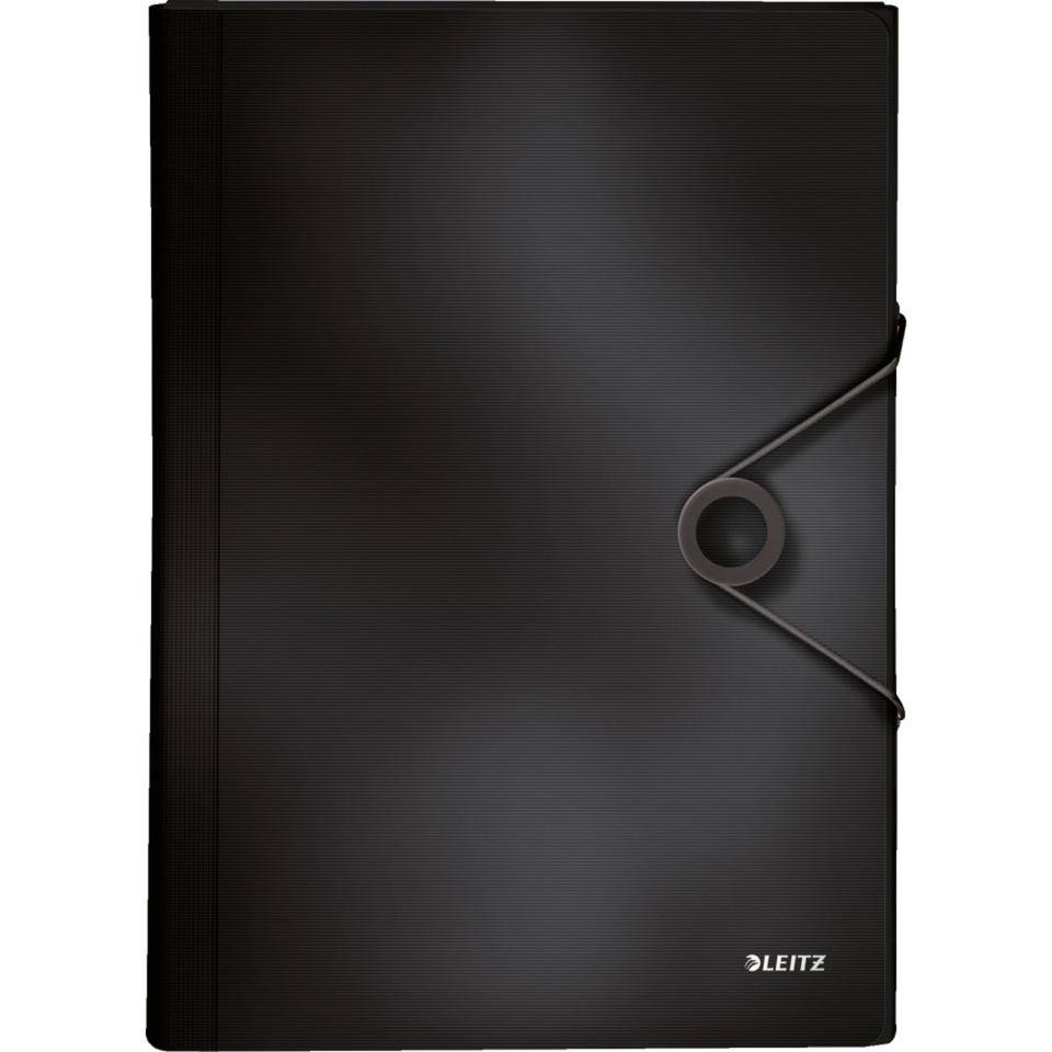 LEITZ Projektmappe Solid, 6 Fächer, mit Gummiband, schwarz, 254x38x330mm-0