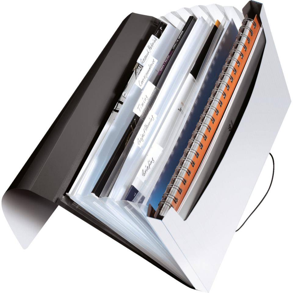 LEITZ Projektmappe Solid, 6 Fächer, mit Gummiband, weiß, 254x38x330mm-1