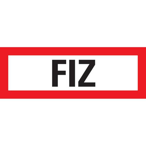 Feuerwehrschild FIZ, DIN 4066, Folie, selbstklebend, 297x105mm, DIN 4066