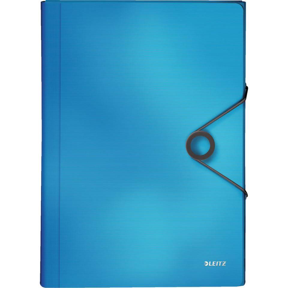 LEITZ Projektmappe Solid, 6 Fächer, mit Gummiband, hellblau, 254x38x330mm-0