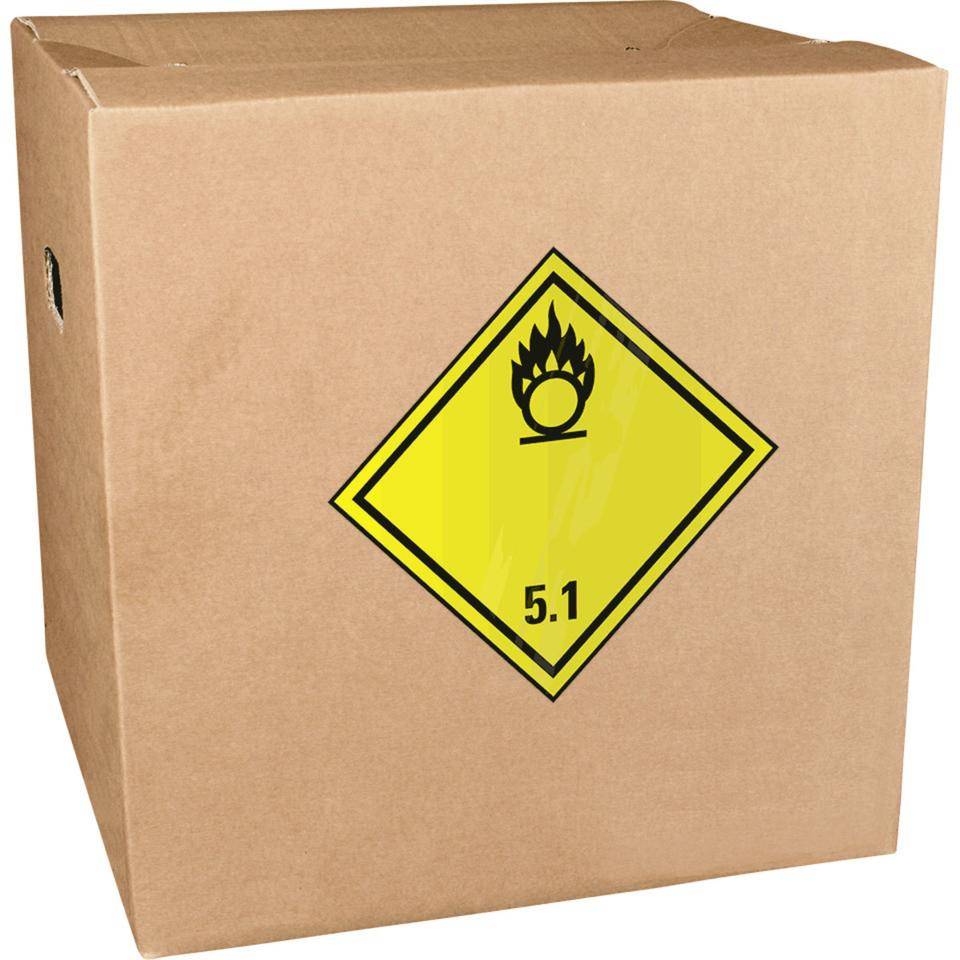 Verpackungskennzeichen Kl.5.1 Entzündend..., Haftpapier, permanent, 100x100mm, 1000/Rolle, IMDG-Code, GGVSEB, ADR, IATA-2