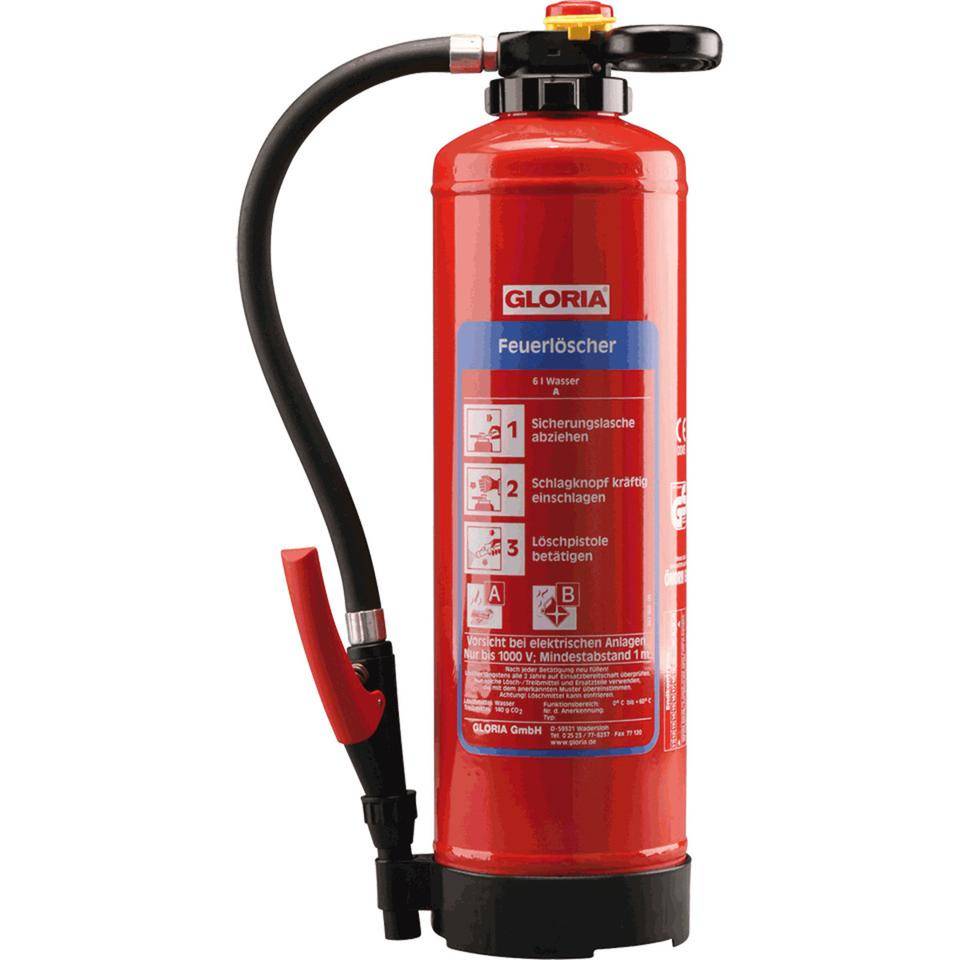 Wasserfeuerlöscher 9kg aufladb.Brandkl.43 A m.Wandh.-0