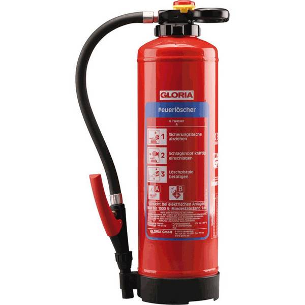 Wasserfeuerlöscher 9kg aufladb.Brandkl.43 A m.Wandh.