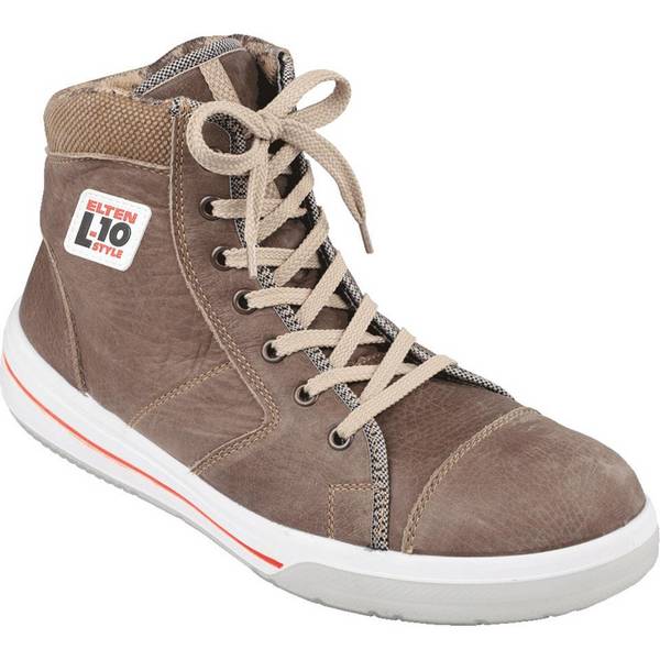 ELTEN ESD-Stiefel L10 EMOTION, 761091, S3 SRC, braun, Leder, Weite 12, Größe 43
