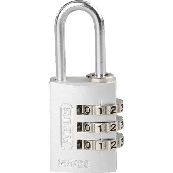 ABUS Kombinations-Zahlenschloss Serie 145, silber, Aluminium, Bügelhöhe 20mm