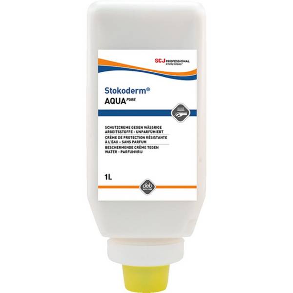 SC Johnson Hautschutzcreme Stokoderm® AQUA PURE, unparfümiert, 1000ml/Softflasche