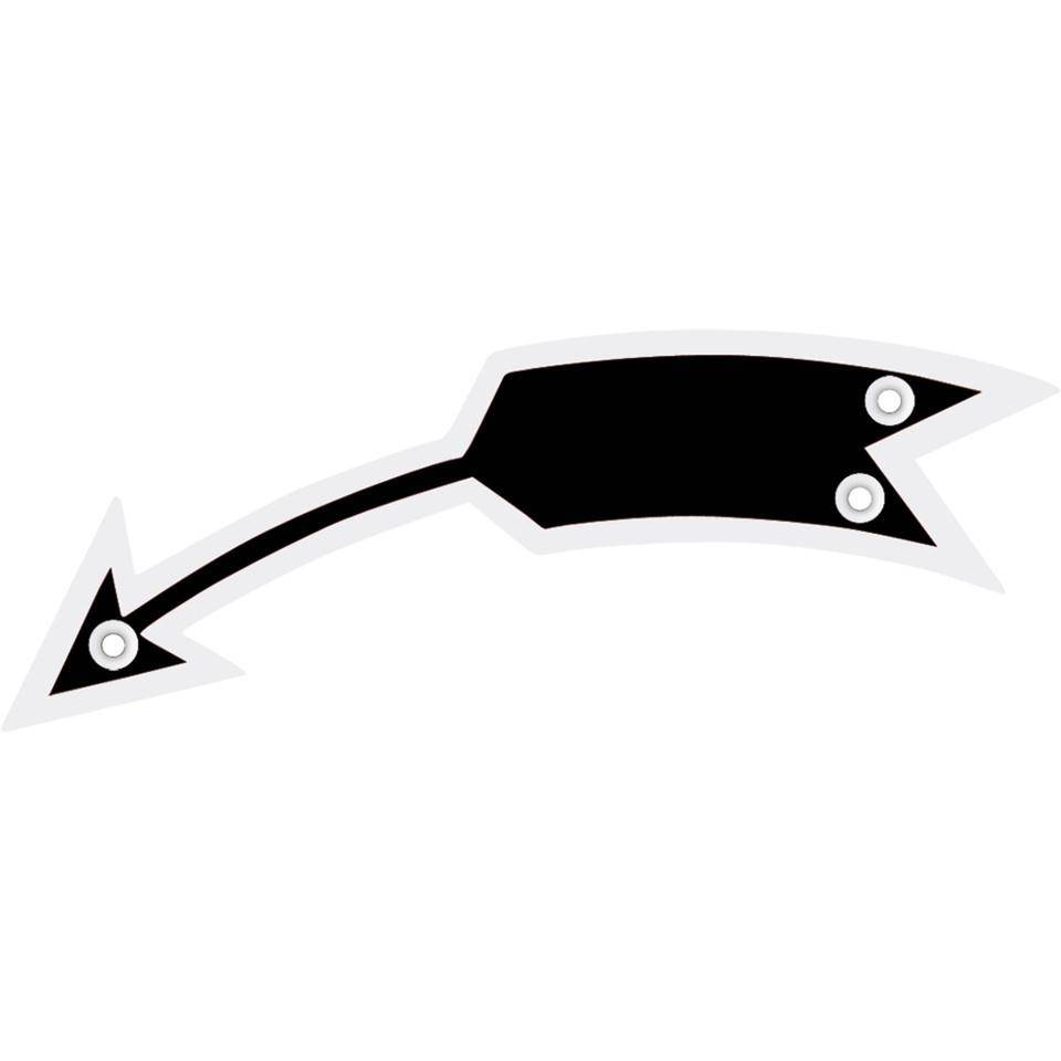 Drehrichtungspfeil links ohne Text, schwarz, Aluminium eloxiert,105x21mm-0