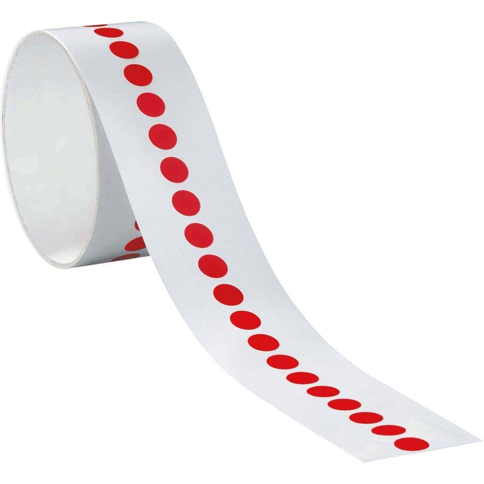 Markierungspunkte, rot, Folie, selbstklebend, Ø 10mm, 100/Rolle-0