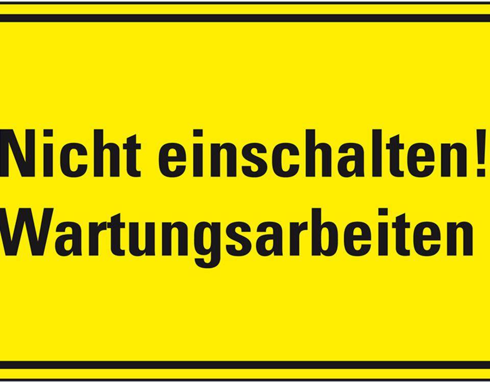 Warnschild Nicht einschalten! Wartungsarbeiten, Magnetfolie, 300x200mm-0