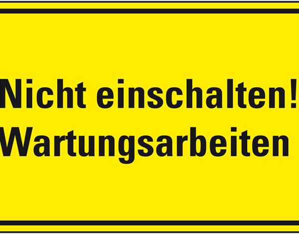 Warnschild Nicht einschalten! Wartungsarbeiten, Magnetfolie, 300x200mm
