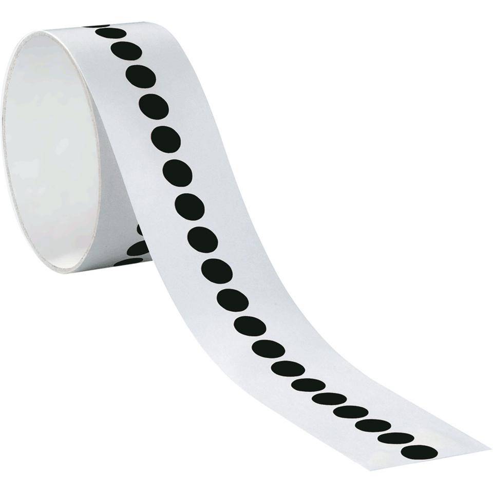 Markierungspunkte, schwarz, Folie, selbstklebend, Ø 10mm, 100/Rolle-0