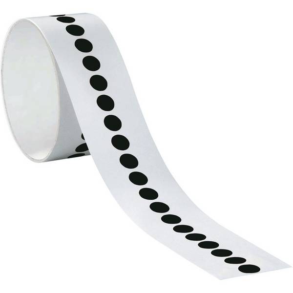 Markierungspunkte, schwarz, Folie, selbstklebend, Ø 25 mm, 100/Rolle