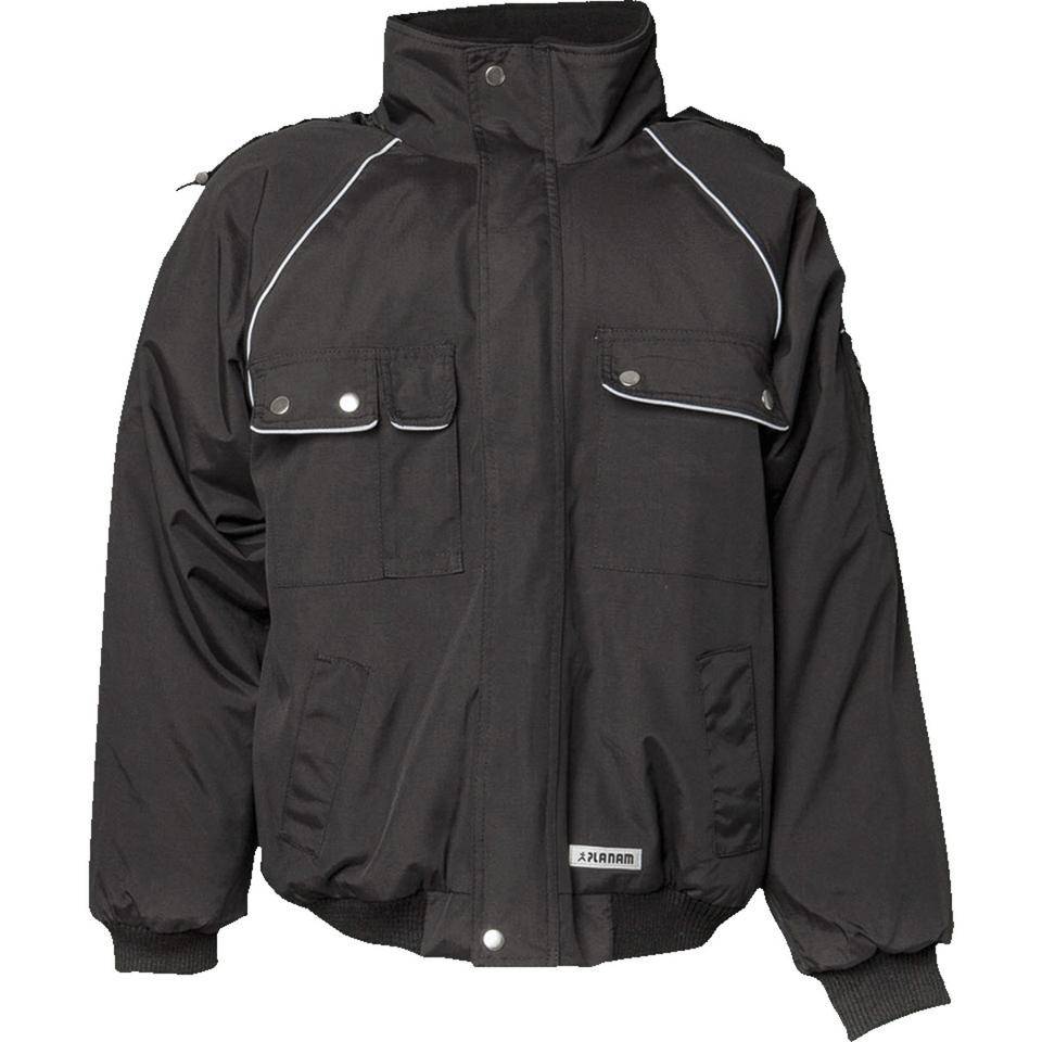 PLANAM Winter-Blouson Canvas 320, diverse Taschen, schwarz, Mischgewebe, Größe XL-0