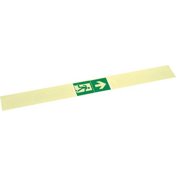 PERMALIGHT® power langnachleuchtend Notausgang/Pfeil, für Anti-Rutsch-Leitstreifen, selbstklebend, 50x100mm, ASR A1.5