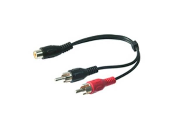 Good Connections® Cinch-Y-Adapterkabel 2xSt. auf 1xBu., Länge ca. 10cm