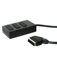 Good Connections® Verteiler Scart Stecker an 3x Scart Buchse-0