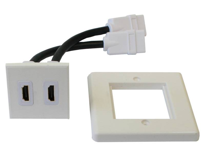 Good Connections® HDMI-Einbaurahmen/Anschlussdose, mit 2 HDMI Anschlüssen-0