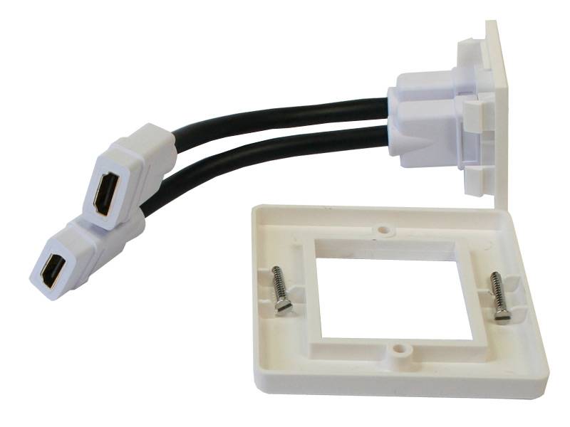 Good Connections® HDMI-Einbaurahmen/Anschlussdose, mit 2 HDMI Anschlüssen-1