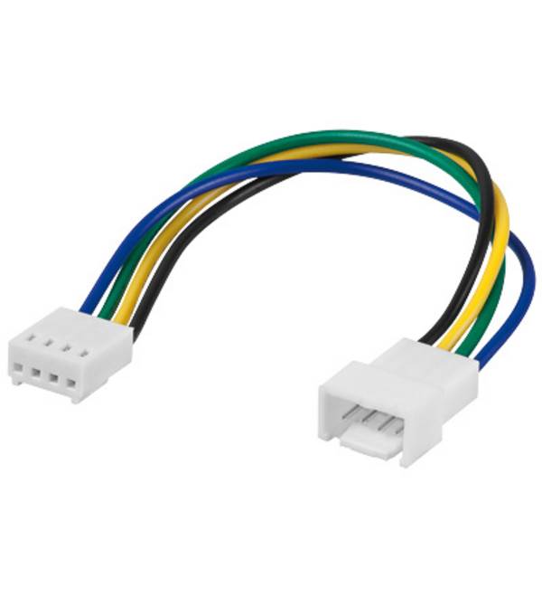 Good Connections® Lüfter Verlängerungskabel, 4 pol. Stecker an 4 pol. Kupplung, 15cm