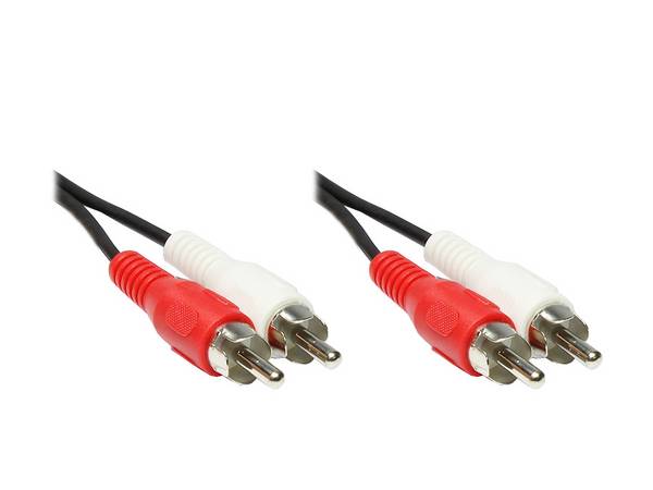 Good Connections® Stereo Cinchkabel, 2 x Cinch St / 2 x Cinch St, 5m