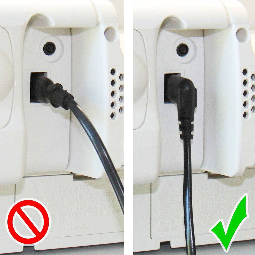 Good Connections® Euro-Netzkabel, Netzstecker an Euro 8 Buchse, beidseitig 90° abgewinkelt, weiß, 1,5m-1