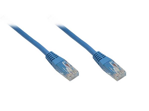 Patchkabel, Cat. 6, U/UTP, blau, 0,25m, Good Connections®
