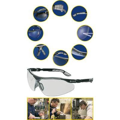 Hazet  1985-1 Schutzbrille  Silber, Schwarz EN 166-1, EN 167, EN 168 DIN 166-1, DIN 167, DIN 168 