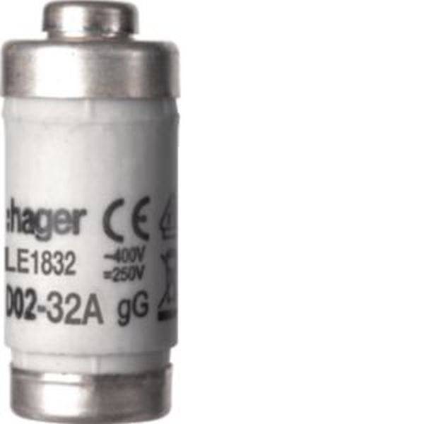 Hager D02-Sicherung LE1832 E18 32A 400V gG mit Melder