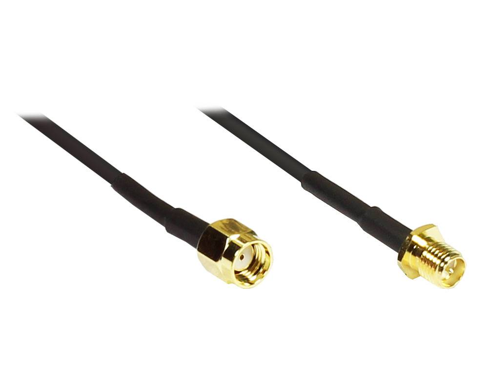 Good Connections® WLAN Antennen Verlängerungskabel, SMA reversed Buchse auf SMA reversed Stecker, 5m-0
