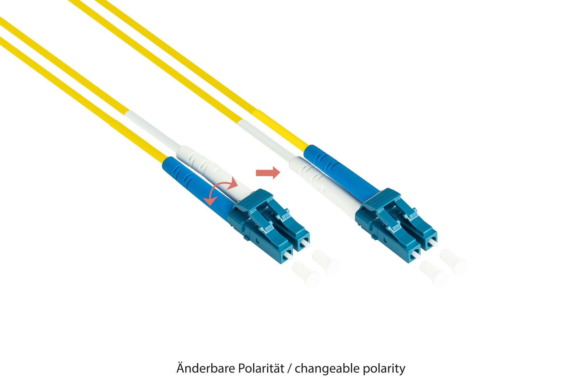 Patchkabel LWL Duplex OS2 (Singlemode, 9/125) LC/LC, LSZH, austauschbare Polarität, 20m, Good Connections®-1