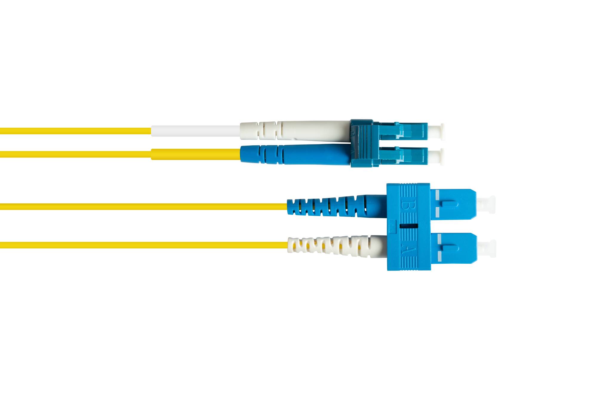 Patchkabel LWL Duplex OS2 (Singlemode, 9/125) LC/SC, LSZH, austauschbare Polarität, 30m, Good Connections®-2