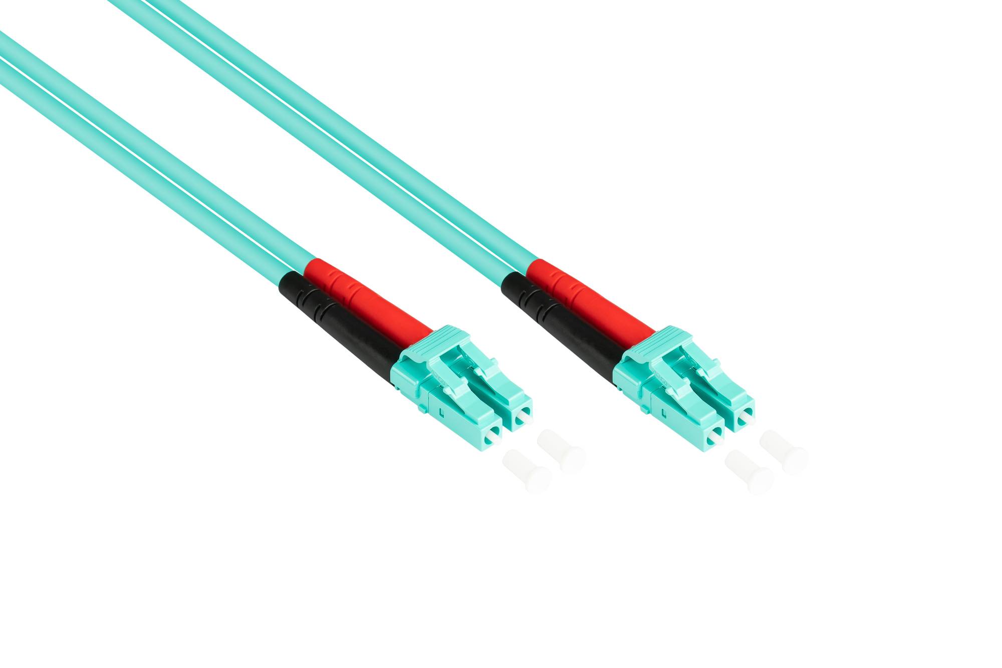 kabelmeister® Patchkabel LWL Duplex OM3 (Multimode, 50/125) LC/LC, 2m-0