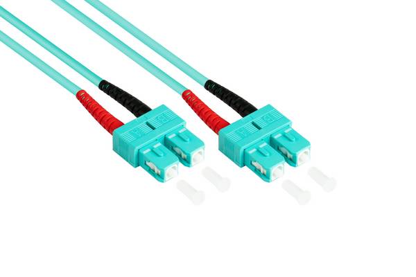kabelmeister® Patchkabel LWL Duplex OM3 (Multimode, 50/125) SC/SC, 2m