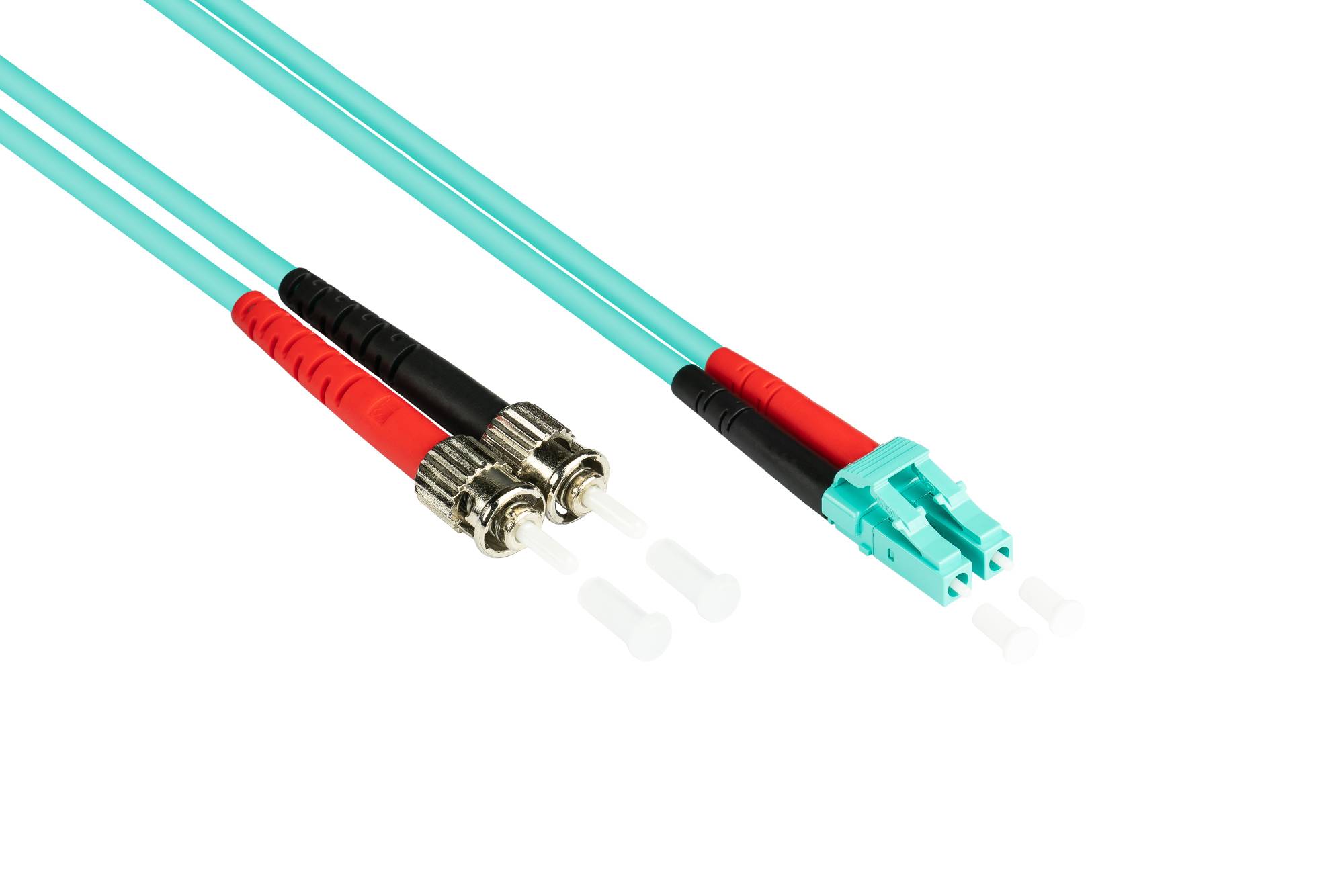 kabelmeister® Patchkabel LWL Duplex OM3 (Multimode, 50/125) ST/LC, 2m-0