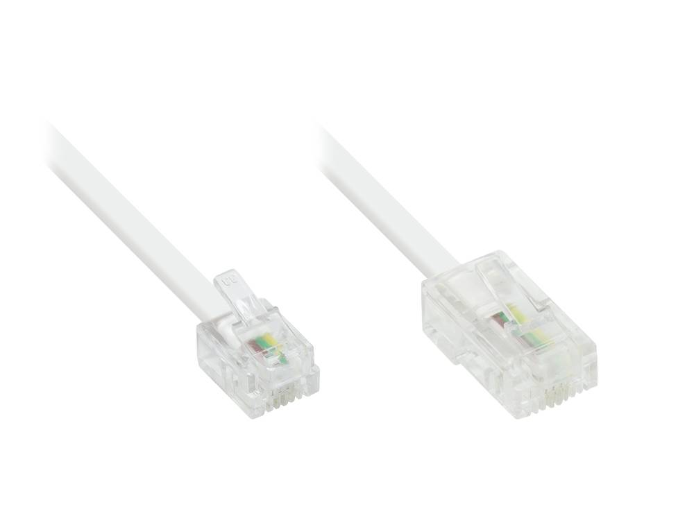 Good Connections® DSL Modem Kabel RJ11 / RJ45, weiß, 3m-0