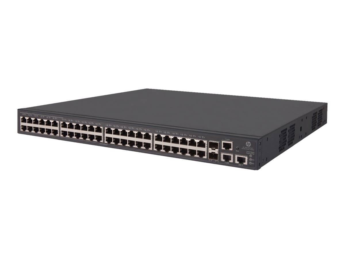 HPE 1950-48G-2SFP+-2XGT-PoE+ - Switch - L3 - managed - 48 x 10/100/1000 (PoE+) + 2 x 10 Gigabit Ethernet / 1 Gigabit Eth-0