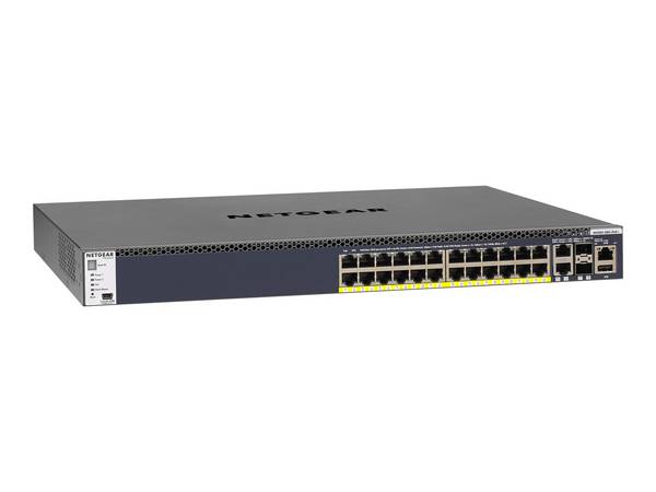 Netgear M4300-28G-PoE+ - Switch - L3 - managed - 2 x 10/100/1000/10000 + 2 x 10
