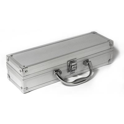 Aluminium Tragekoffer mit Würfelschaum ~ 298 x 90 x 70 mm ~ Farbe: Silber