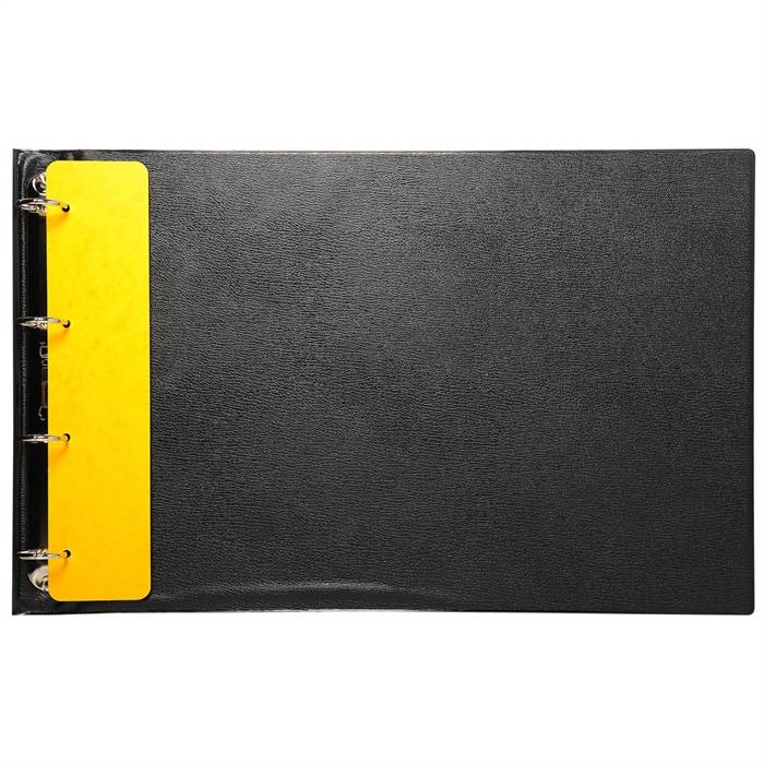 Ringbuch A3 quer PVC 30mm 4 Ringe schwarz-4
