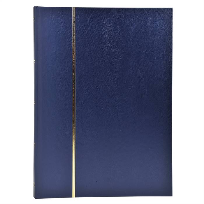 Briefmarken Einsteckalbum aus Halbleder, 48 Seiten, 22,5x30,5cm