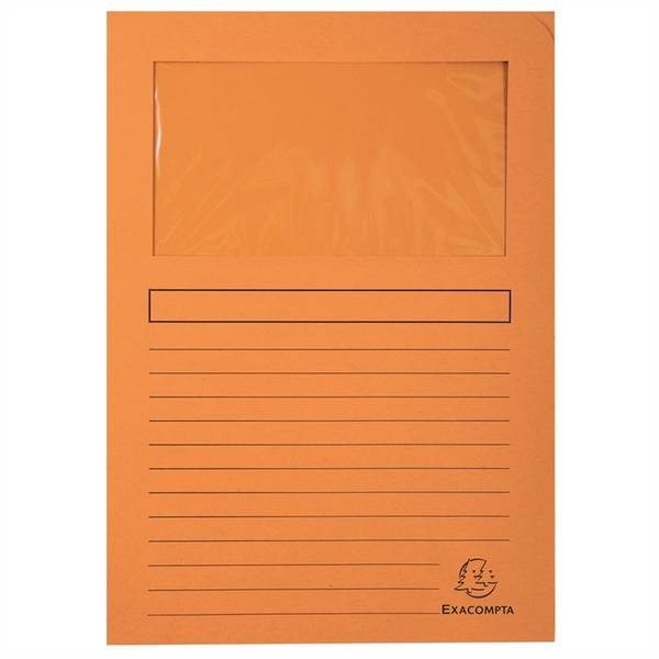 Packung mit 100 Fenstermappen mit Organisationsdruck aus Recycling-Karton 120g Forever, für Format DIN A4 22x31cm