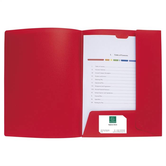 Präsentationsmappe Krea Cover A4 PP rot-2