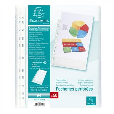 EXACOMPTA Prospekthülle, DIN A4, PP, genarbt transparent