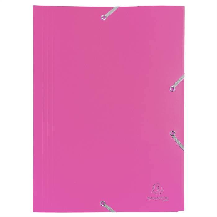Sammelmappe mit Gummizug und 3 Klappen, aus PP 400Âµ, Eco, blickdicht, für Format DIN A4-0