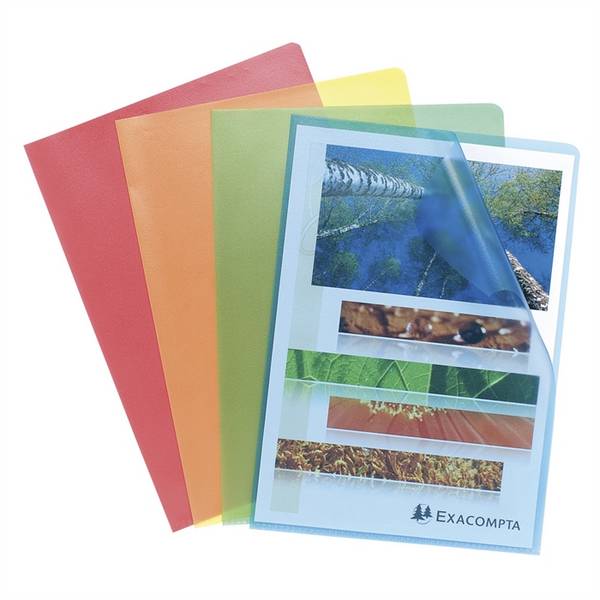 Packung mit 10 Aktensichthüllen aus genarbtem PP 120Âµ, für Format DIN A4