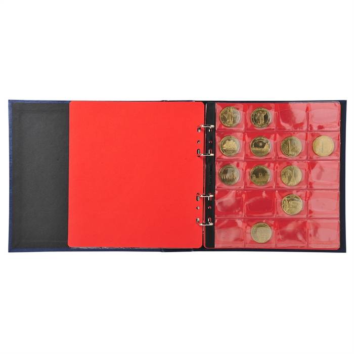 EXACOMPTA Sammel-Ringbuch für 100 Souvenir-Medaillen, blau (8701489)-4