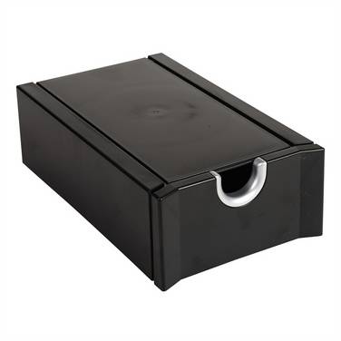 Visitenkartenbox Exactive schwarz/silber