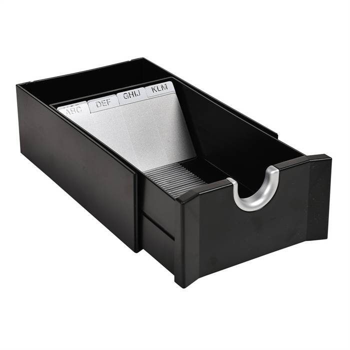 Visitenkartenbox Exactive schwarz/silber-1